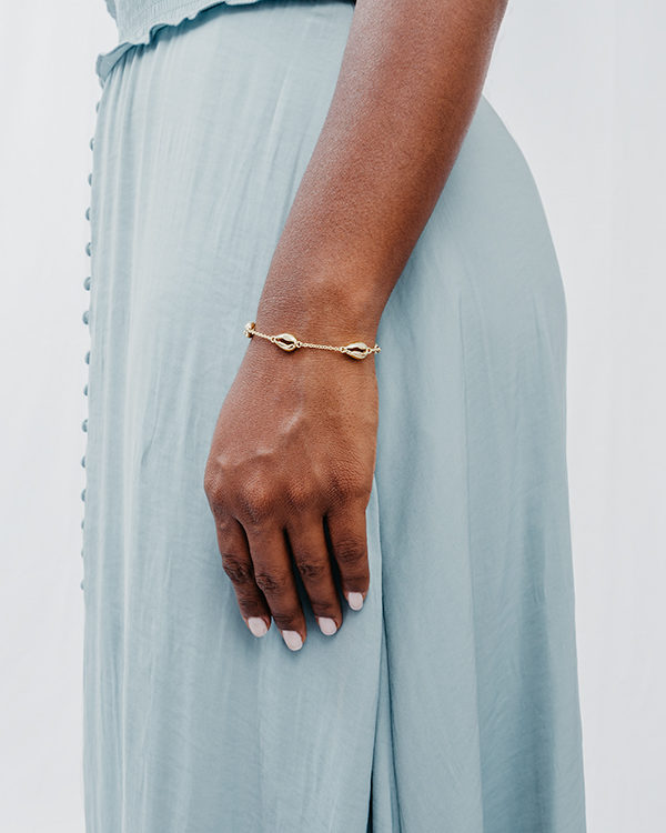 MARISCO Muschel Armkette 925 Sterlingsilber 18k vergoldet