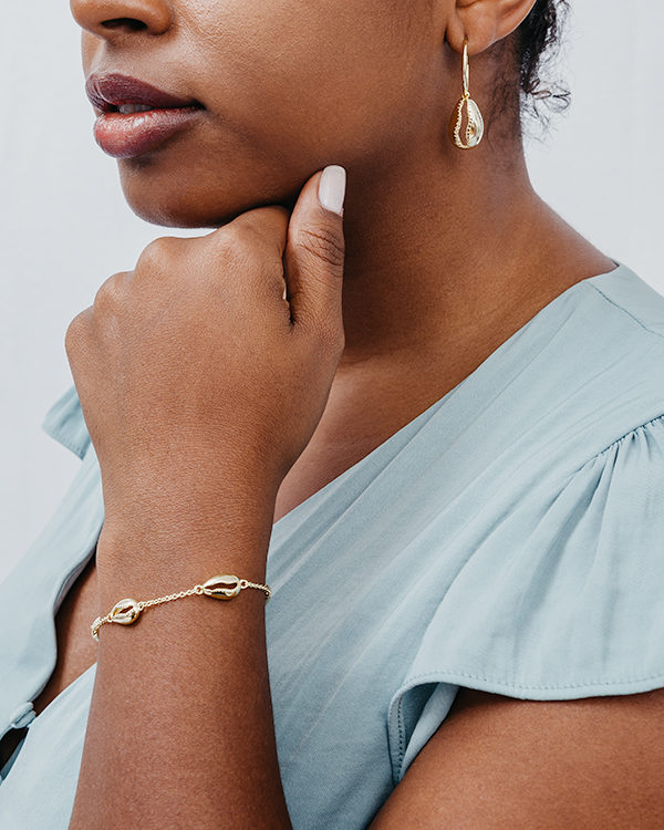 MARISCO Muschel Ohrringe 925 Sterlingsilber 18k vergoldet